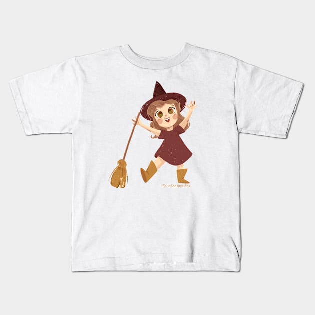 Little Witch Kids T-Shirt by Four Seasons Fox